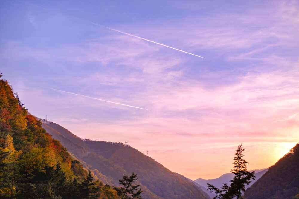 夕焼けの景色